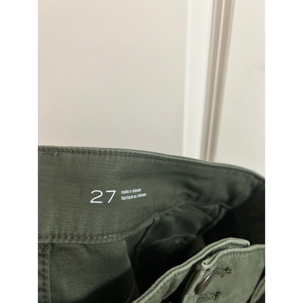 Pilcro The Wanderer Utility Pants Moss Green Straight Leg High Rise Size 27 - Picture 6 of 11